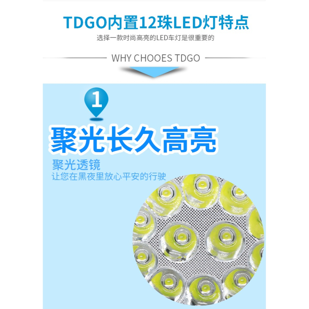 電動led車大燈內置超亮燈泡射燈強光改裝摩托車大燈led燈遠近光-細節圖7