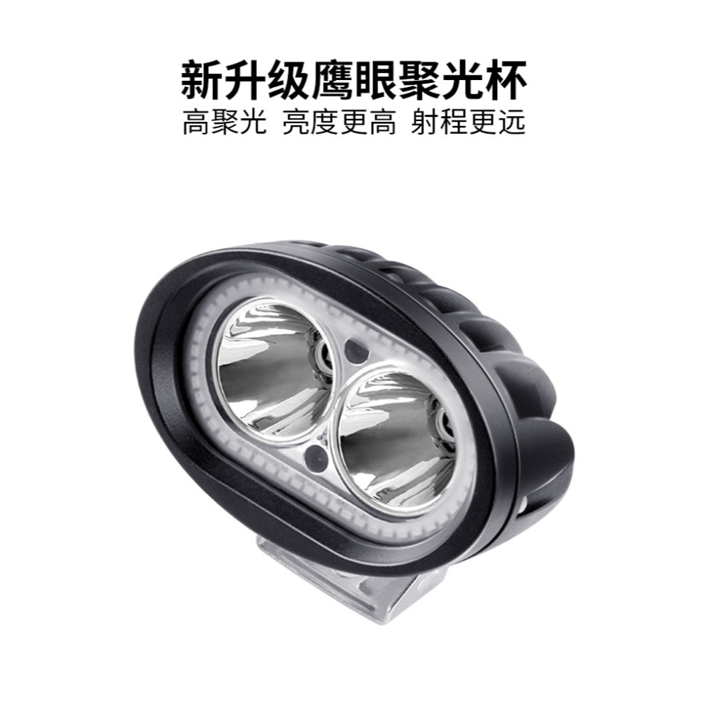 摩托車led大燈 超亮 強光 遠光燈外置電動電瓶車 改裝前照燈防水-細節圖9