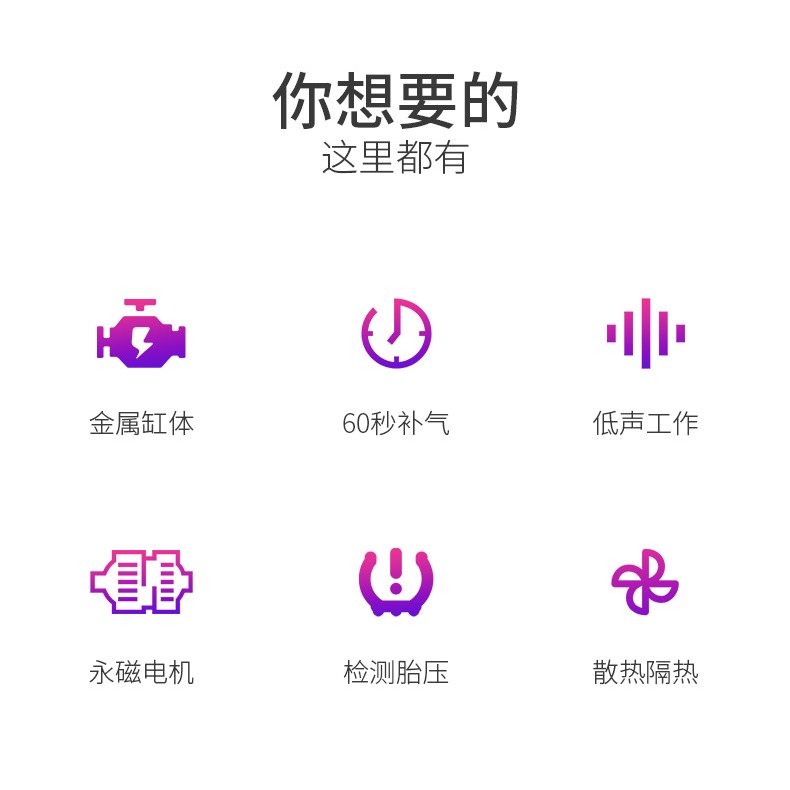 電動車充氣泵迷你便攜式電瓶車摩托車真空胎打氣泵48v60v72v通用-細節圖7