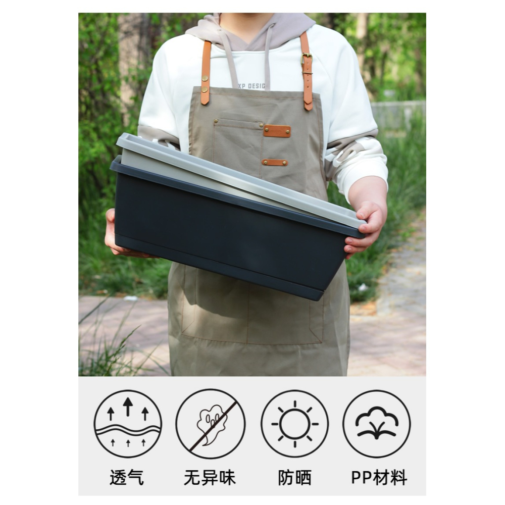 陽臺室內蔬菜種植箱特大菜盆塑料花盆長方形加厚家庭種菜清倉-細節圖7