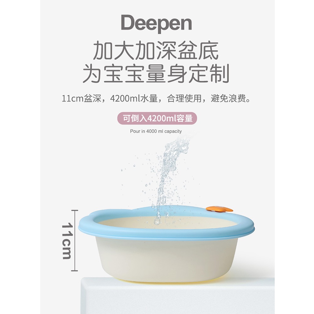 3個裝初生嬰兒洗臉盆新生兒童用品洗屁股PP家用寶寶小盆子三件套-細節圖3