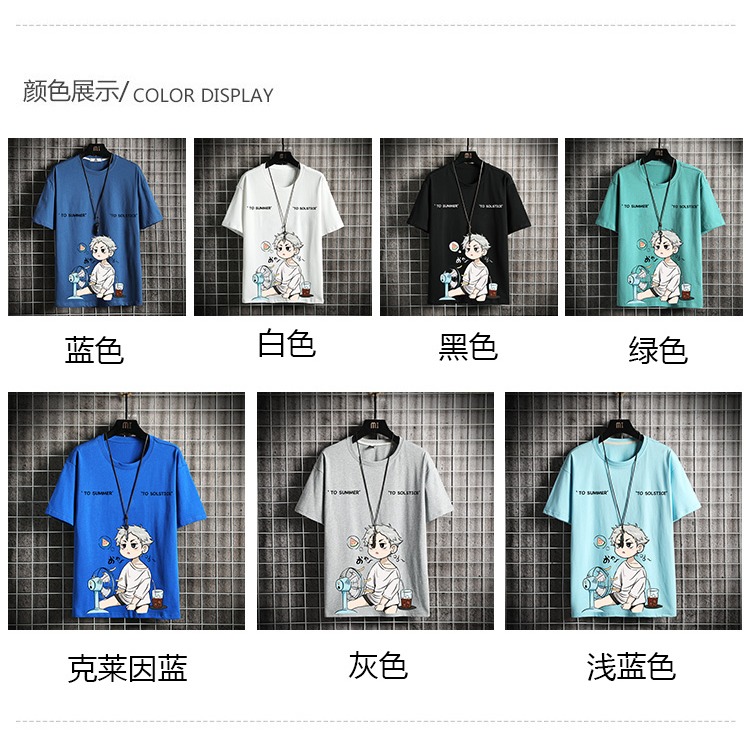 小眾t恤男ins潮牌純棉高克重磅短袖夏季設計感五分半袖情侶裝上衣-細節圖10