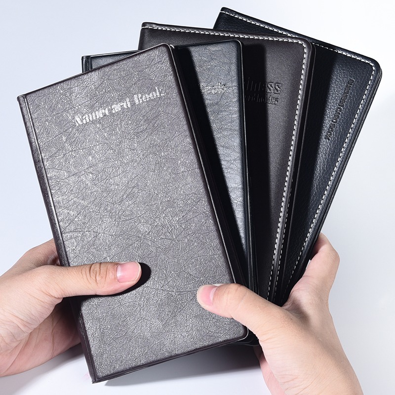 得力名片夾名片冊透明大容量商務卡包卡冊會員卡火車票銀行信用卡收納男女式活頁名片本簿收納辦公用品可定製-細節圖3