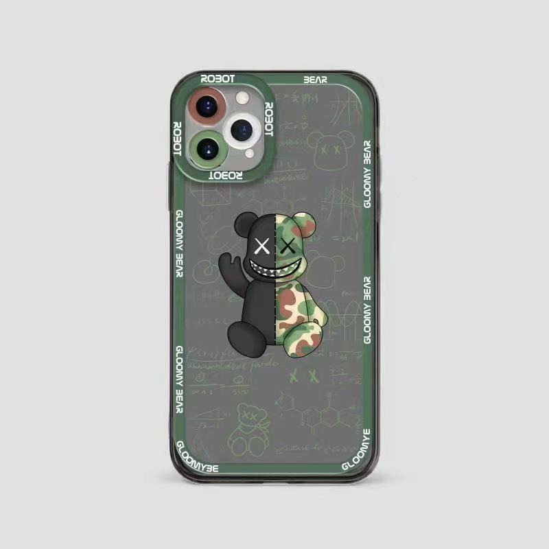 暴力熊iphone13手機殼蘋果12promax保護套11高級感pro男xr潮牌xsmsx女新款ins風網紅xs透明x防-細節圖5
