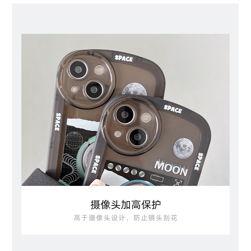 潮牌宇航員iphone13手機殼新款蘋果12保護套11氣囊防摔pro鏡頭全包max創意x網紅女xs高級感男士xr個性軟硅-細節圖9
