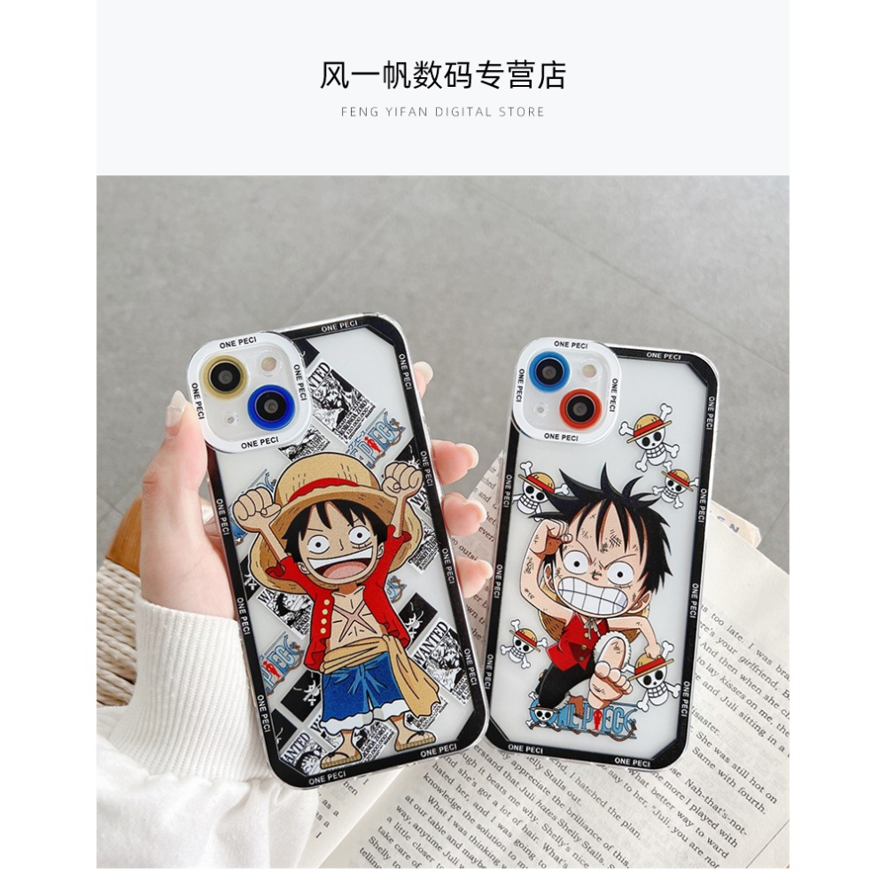 海賊王路飛蘋果13手機殼iPhone11/12promax保護套xsmax男款全包鏡頭x透明防摔xr軟殼8plus/7硅-細節圖6
