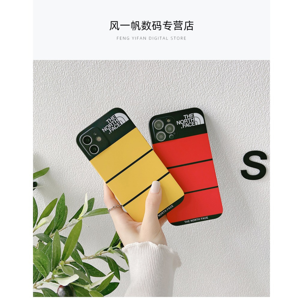 潮牌TNF北面蘋果12手機殼新款適用iphone13promax手機套11硅膠軟殼x男防摔xr情侶女xsmax個性7/8-細節圖6