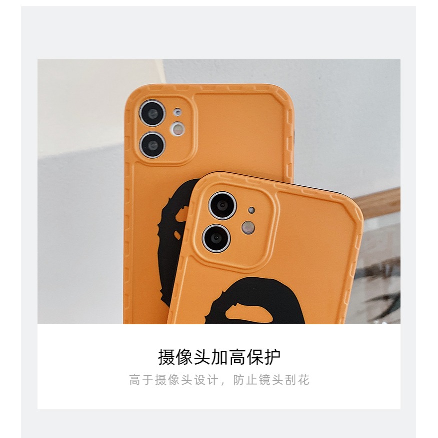 潮牌猿人頭適用iphone13手機殼蘋果12保護套11軟殼pro新款max個性男款x硅膠xs防摔xr鏡頭全包7p網紅8p-細節圖9