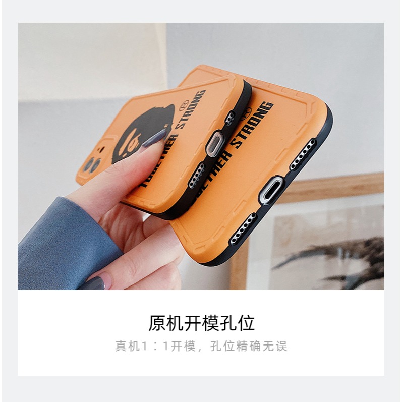 潮牌猿人頭適用iphone13手機殼蘋果12保護套11軟殼pro新款max個性男款x硅膠xs防摔xr鏡頭全包7p網紅8p-細節圖10