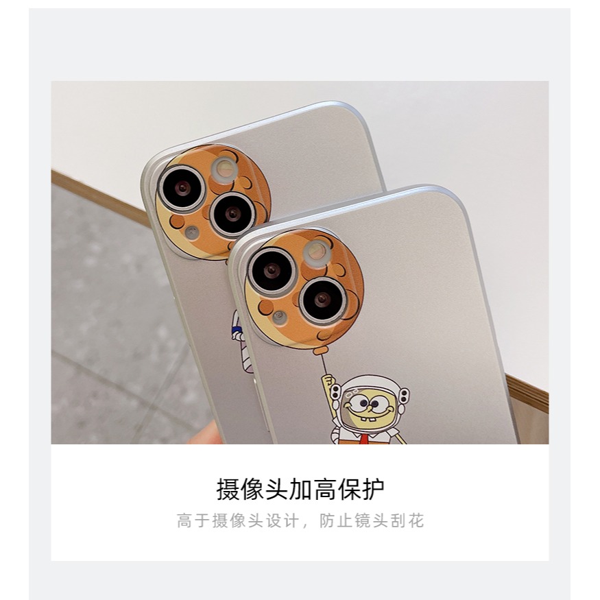 電鍍宇航員iphone12手機殼蘋果13/11保護套pro海綿寶寶max皮卡丘x男xs女款xr情侶8plus全包軟殼7硅-細節圖9