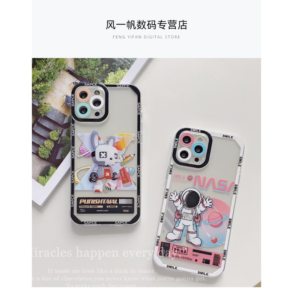 NASA宇航員蘋果12手機殼iPhone11硅膠13Pro/Max透明X/XS軟殼XR全包鏡頭xsmax防摔8plus男-細節圖6