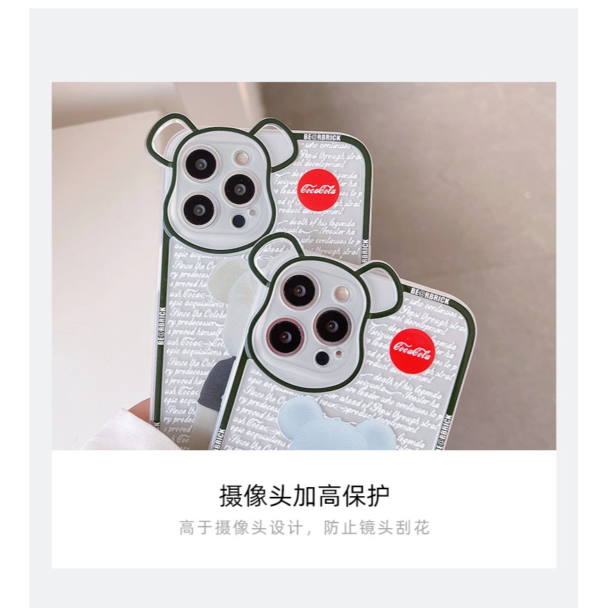 潮牌暴力熊iphone12手機殼蘋果13/11保護套pro創意max個性x軟xs硅膠xr小熊鏡頭全包xsmax男女款情侶-細節圖9