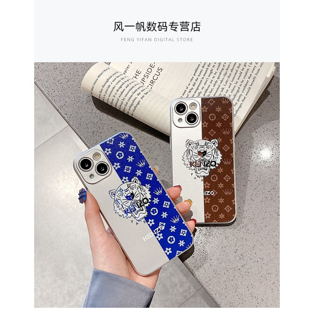 潮牌創意老虎iphone13手機殼蘋果12/11保護套pro新款max電鍍x磨砂防摔xs軟殼xr硅膠全包個性8plus男-細節圖6