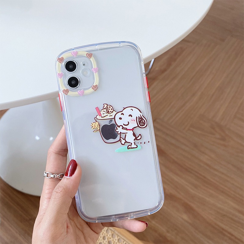 創意卡通史努比適用iphone13手機殼蘋果12保護套11軟殼pro硅膠max透明防摔x鏡頭全包xs男xr女7p個性8p-細節圖3