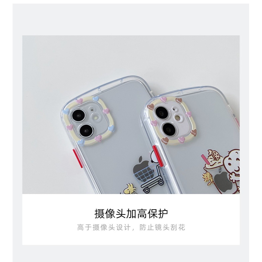 創意卡通史努比適用iphone13手機殼蘋果12保護套11軟殼pro硅膠max透明防摔x鏡頭全包xs男xr女7p個性8p-細節圖9