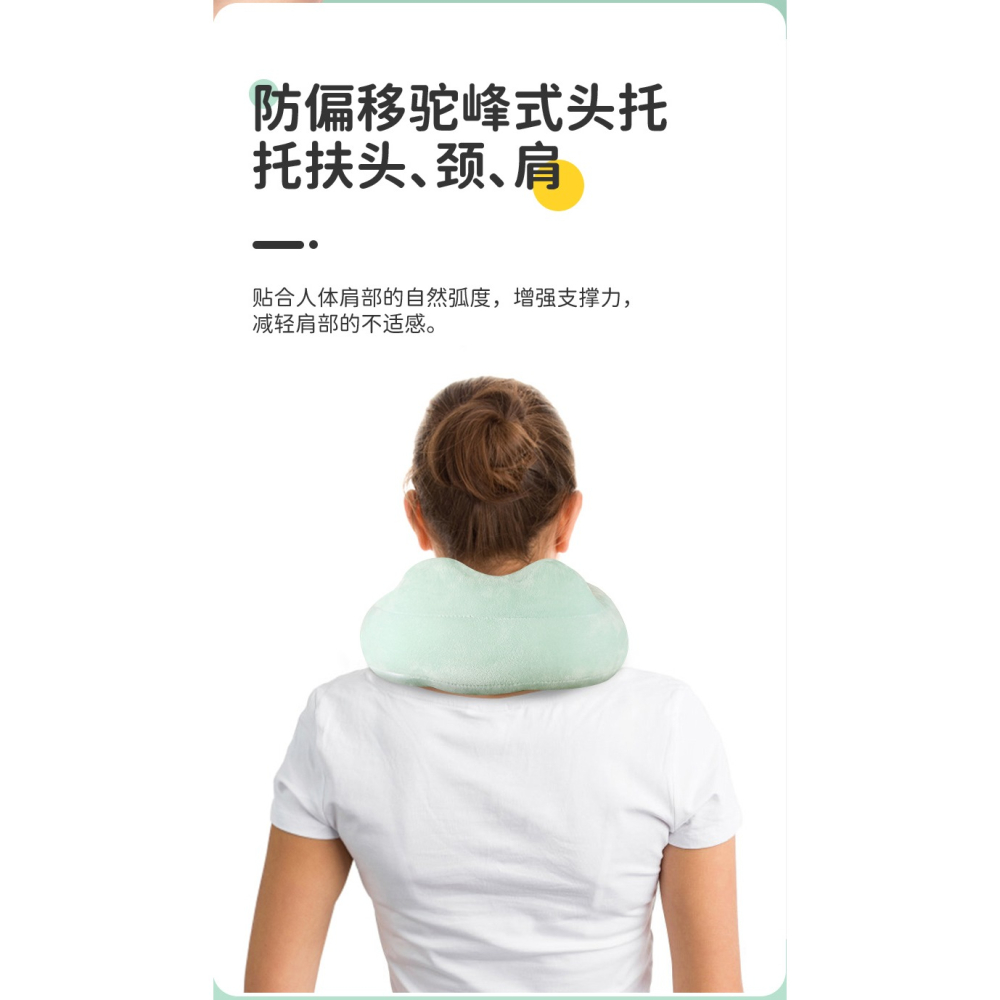 卡通U 型枕開車長途車用頭枕飛機旅行便攜頸枕辦公室午休護頸椎枕-細節圖9