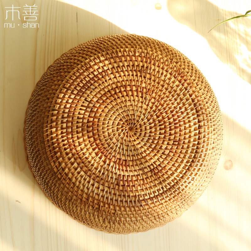 藤編筐 麪包筐 果籃 編織水果籃 零食糖果盤桌面茶幾雜物收納筐-細節圖4
