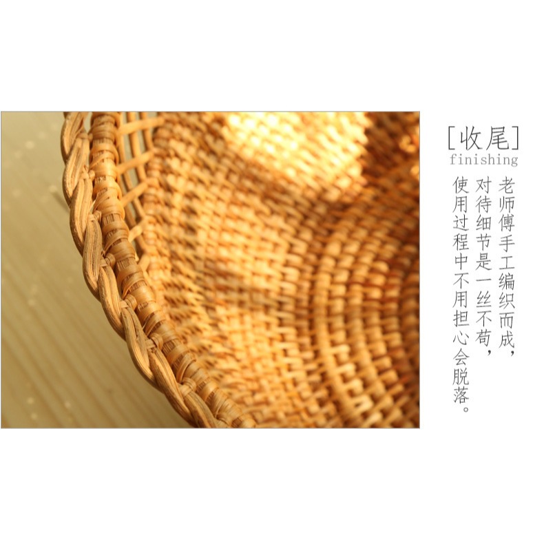 藤編筐 麪包筐 果籃 編織水果籃 零食糖果盤桌面茶幾雜物收納筐-細節圖10