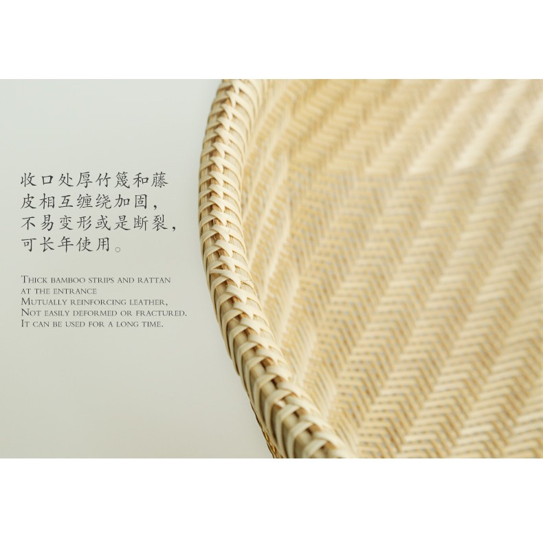 木善 竹編廚房食品防蒼蠅罩子 居家餐桌罩水果罩 蔬菜乾果收納籃-細節圖7