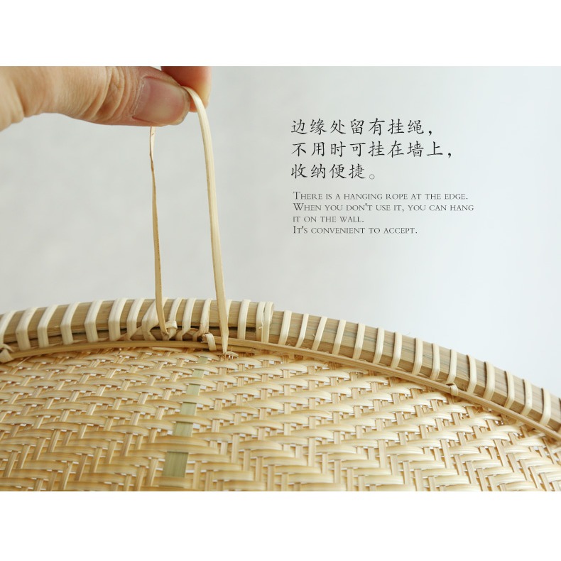 木善 竹編廚房食品防蒼蠅罩子 居家餐桌罩水果罩 蔬菜乾果收納籃-細節圖10