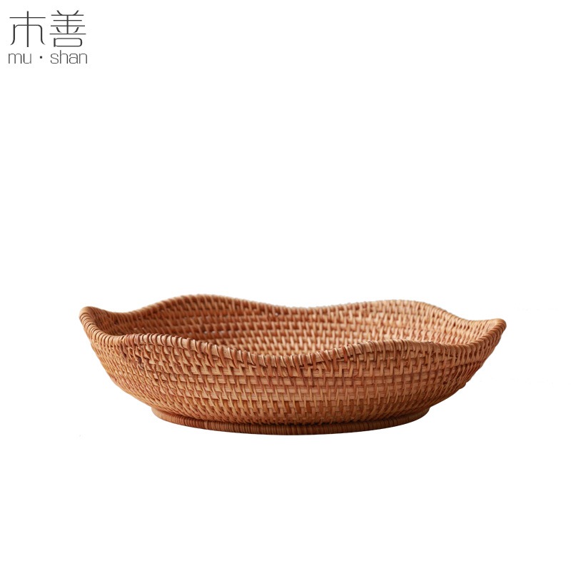 藤編果盤 越南藤編 零食筐 水果盤 零食盤 點心糖果盤 藤編小筐-細節圖2