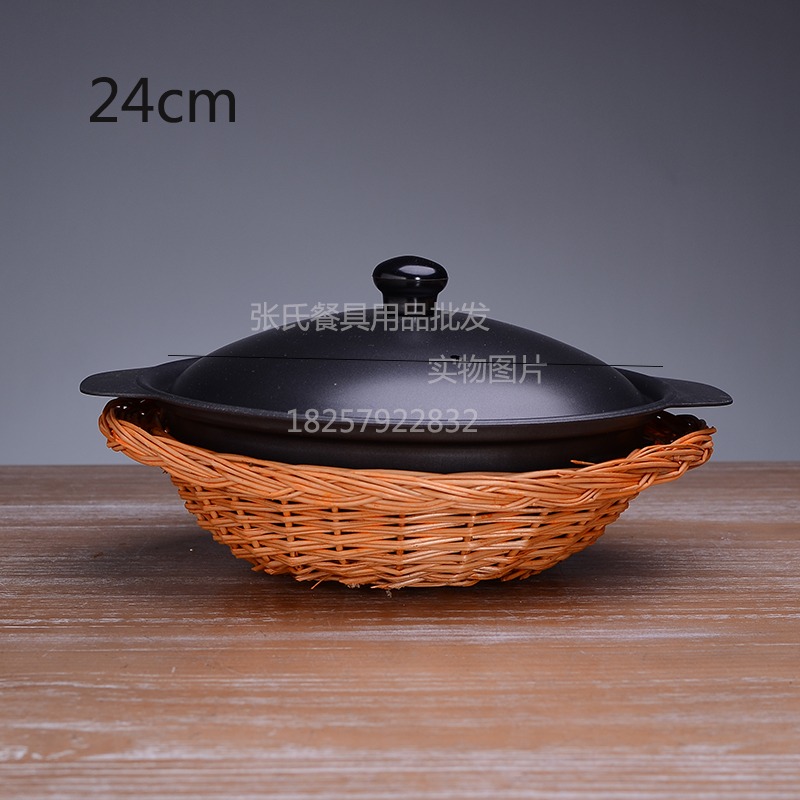 鑄鐵煲仔飯大砂鍋帶籃子帶蓋加厚生鐵特級黃燜雞小沙鍋鐵堡煌-細節圖9