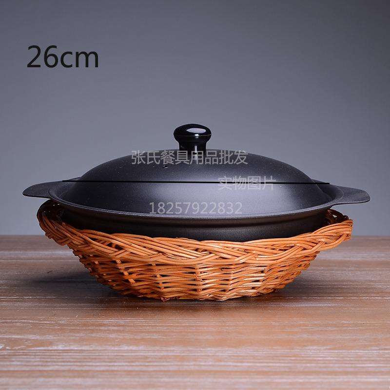 鑄鐵煲仔飯大砂鍋帶籃子帶蓋加厚生鐵特級黃燜雞小沙鍋鐵堡煌-細節圖10