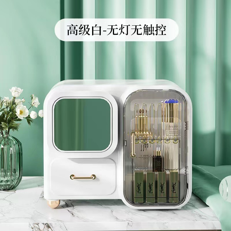 2022化妝品收納盒帶鏡子一體燈高檔精緻梳妝臺首飾護膚品收納高級-細節圖7