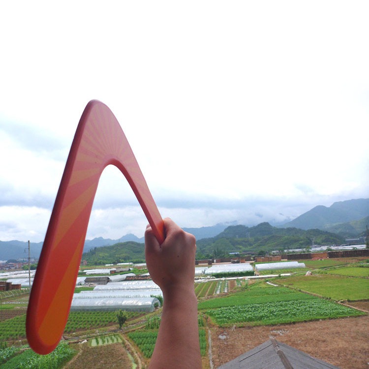 木製迴旋鏢飛去來器兒童回力標v字鏢回力鏢戶外運動木質迴旋標-細節圖2