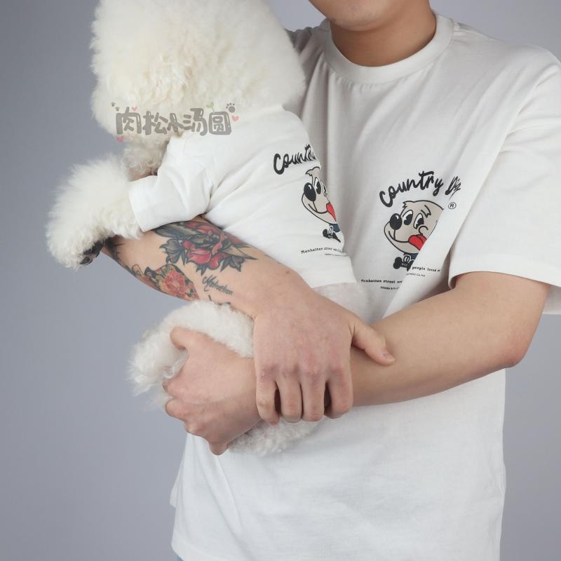 預定#韓國Country Dog親子系類狗狗主人親子裝 帆布收納包斜挎包-細節圖2