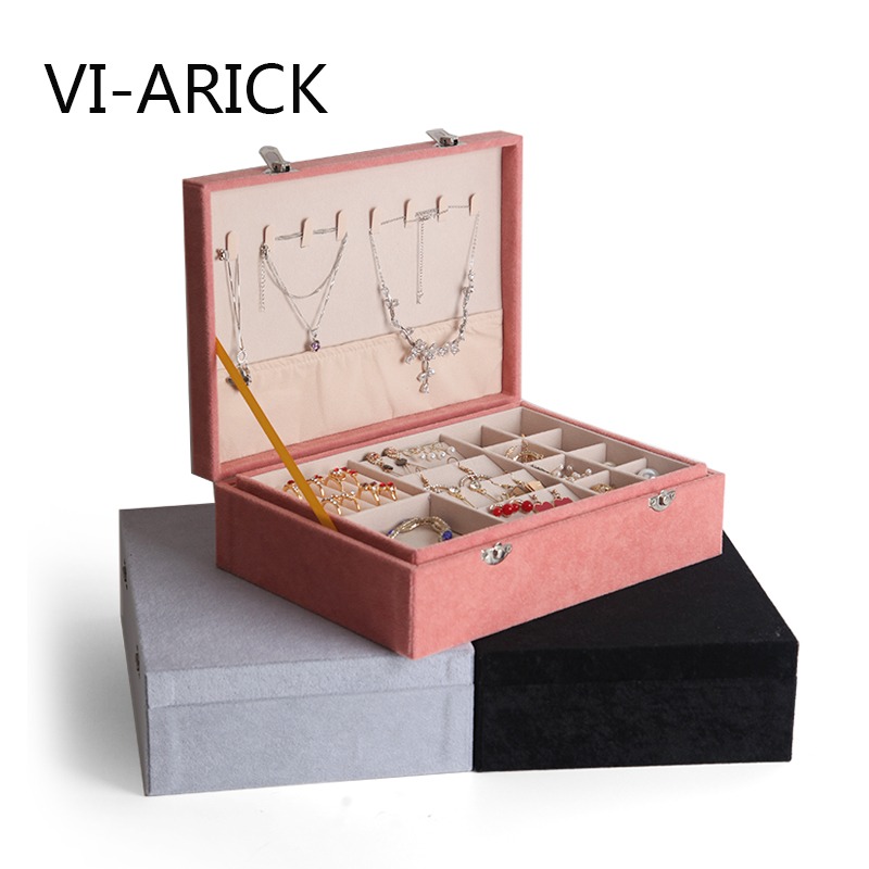 VI-ARICK首飾收納盒耳環手飾品耳釘戒指項鏈便攜盒子大容量首飾盒-細節圖2