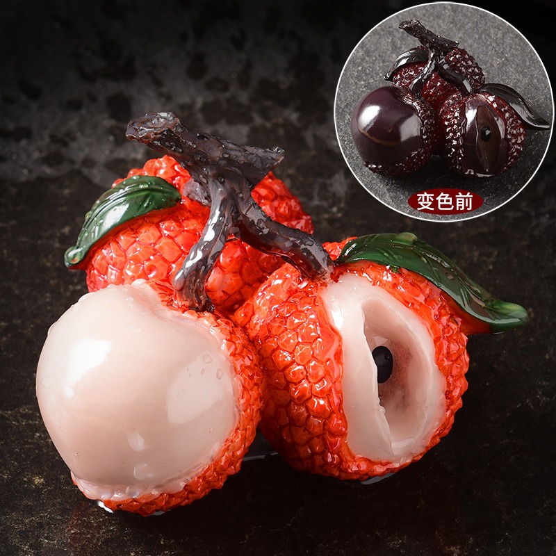 陶福氣 勵志變色荔枝茶寵擺件精品可養創意個性茶玩茶具茶道配件-細節圖2