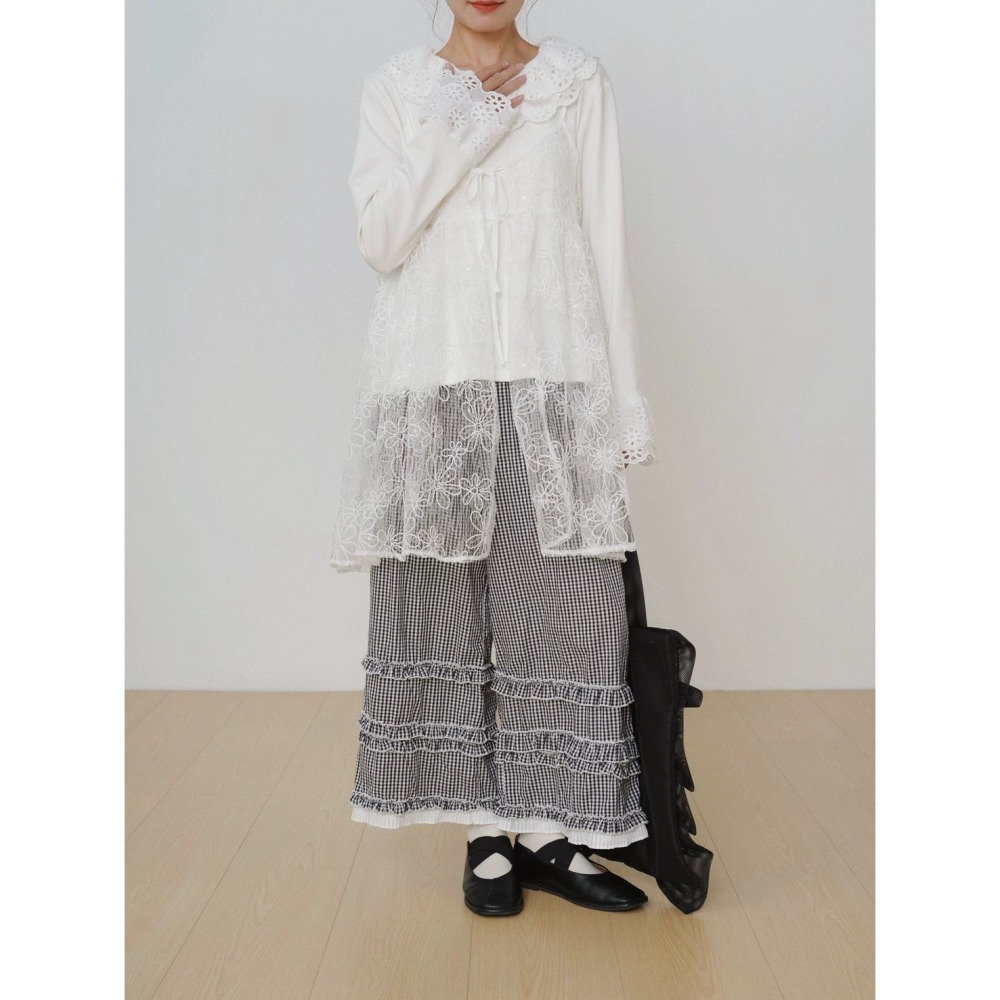 kumo select 亮片小花2way綁帶外罩-細節圖3