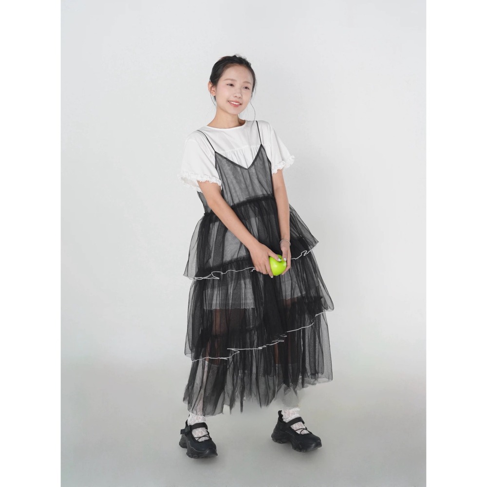 kumo select 霜小蛋糕多層次紗裙（共三色）-細節圖4