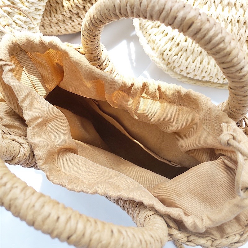 【SHE】現貨實拍/夏天海邊穿搭必備 ❤️/草編/竹編/沙灘包/度假 /ig 峇里島/手提肩背/女包/包包/網紅-細節圖5