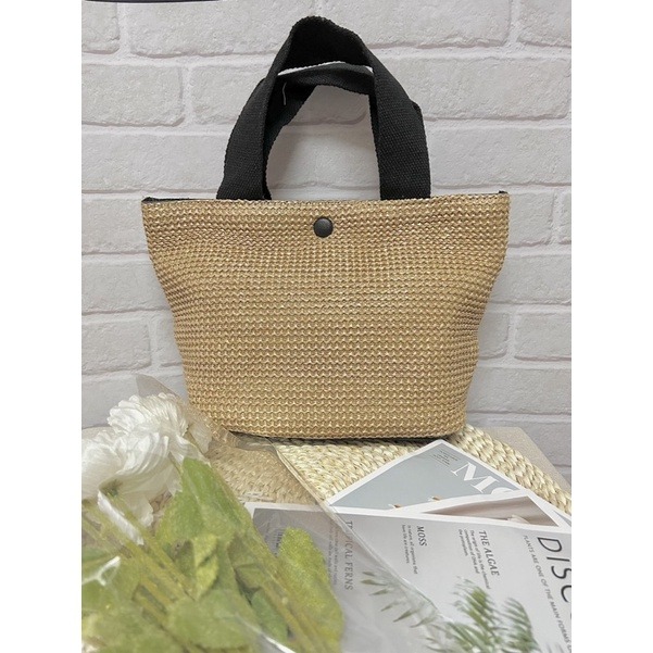 【SHE】現貨實拍/超實用/草編手提小包/夏天/度假/女包/平價包/編織包/手提包/學生包/休閒包-細節圖2