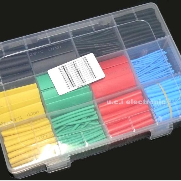 【UCI電子】(A-2) 530pcs熱縮管袋裝 彩色熱縮管套裝盒裝組合 熱縮套管-細節圖2