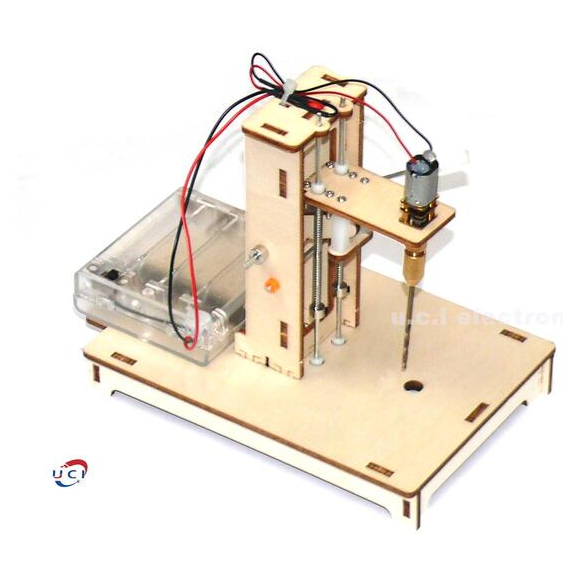 【UCI電子】 (中) DIY迷你小台鑽 科技小製作 小發明diy木板鑽孔模型工具拼裝材料-細節圖3