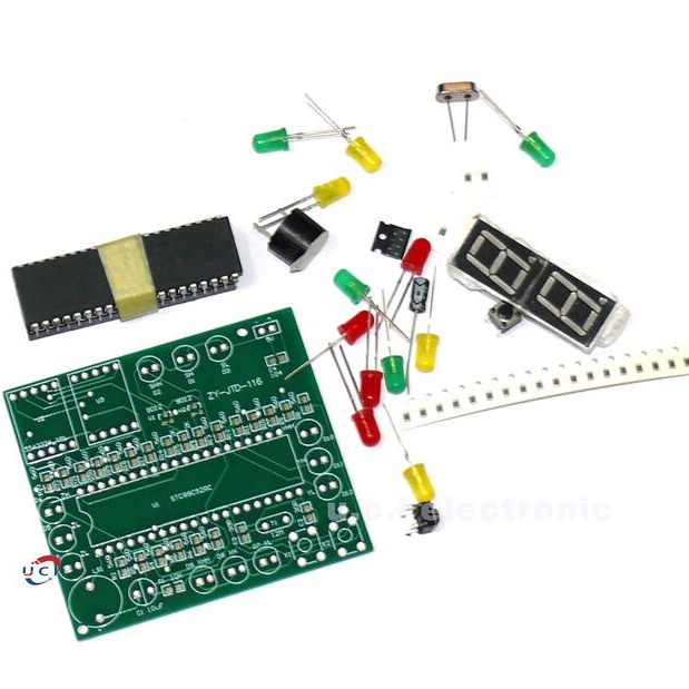 【UCI電子】 (中) DIY交通燈 DC5V 51單片機交通燈製作套件信號燈DIY組裝散件-細節圖2