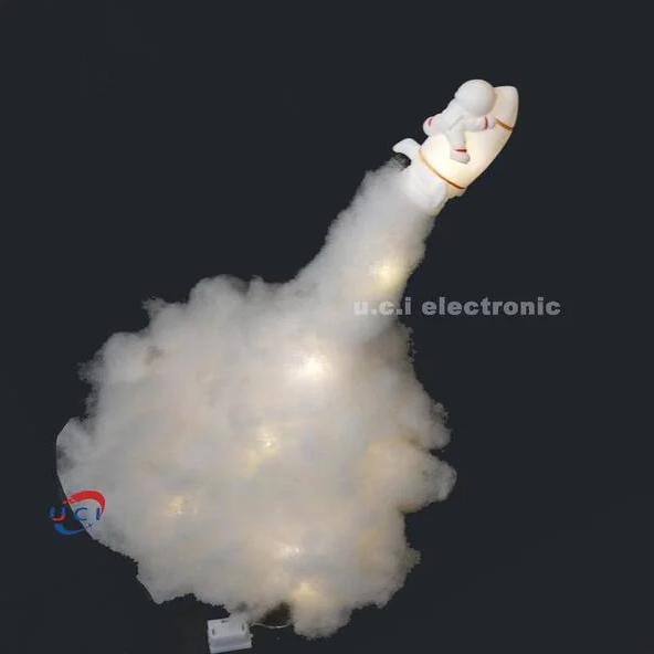 【UCI電子】 (中) diy材料包創意火箭 小夜燈裝飾擺件 太空宇航員ins 禮品 DIY火箭-細節圖3