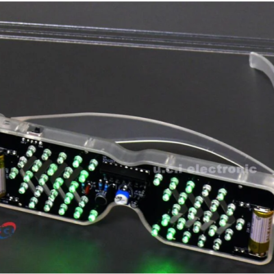 【UCI電子】(中) 聲控LED發光眼鏡 製作套件 發光二極體 閃燈電子散件 DIY焊接練習