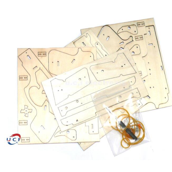 【UCI電子】(Z-2) DIY玩具槍 木制皮筋槍材料包 教育學習教具-細節圖3