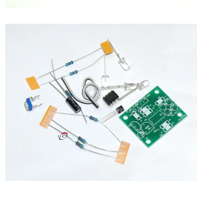 【UCI電子】(11-8) LM358呼吸燈散件藍色閃爍電子DIY趣味製作套件電路板焊接-細節圖2