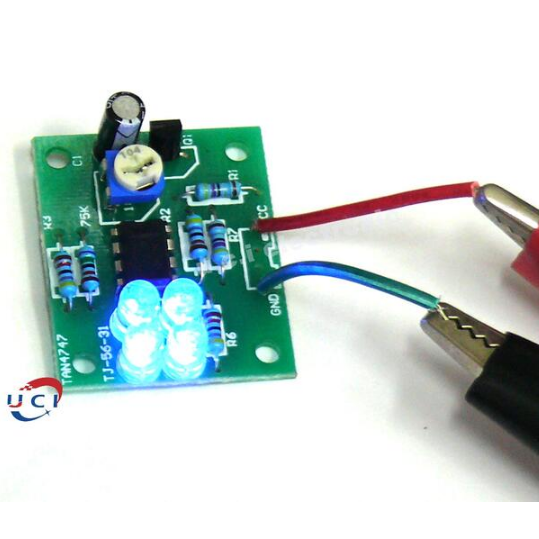 【UCI電子】(11-8) LM358呼吸燈散件藍色閃爍電子DIY趣味製作套件電路板焊接-細節圖5