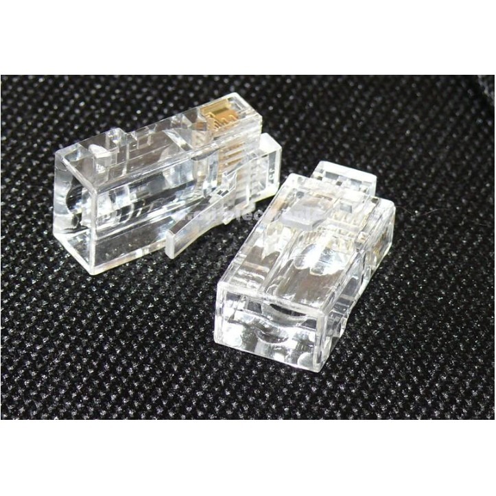 【UCI電子】(二B-1) 穿孔式Cat6網線水晶頭六類千兆通孔網路 RJ45接頭 8P8芯純銅鍍金 一盒100顆-細節圖2
