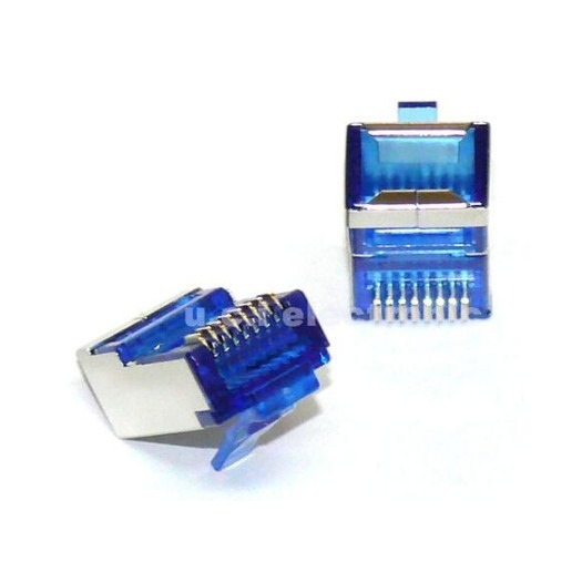 【UCI電子】(C-3-16) 千兆超六6類遮罩8P8C穿孔通孔式RJ45網線水晶頭 RJ45接頭 藍色 CAT6-細節圖4