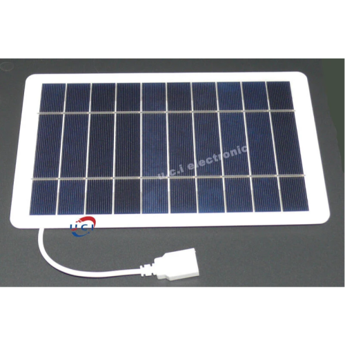 【UCI電子】(J-3) 5V 5W 1000mA 太陽能電池板 發電板 白色 圓角+USB充電電源 太陽能板