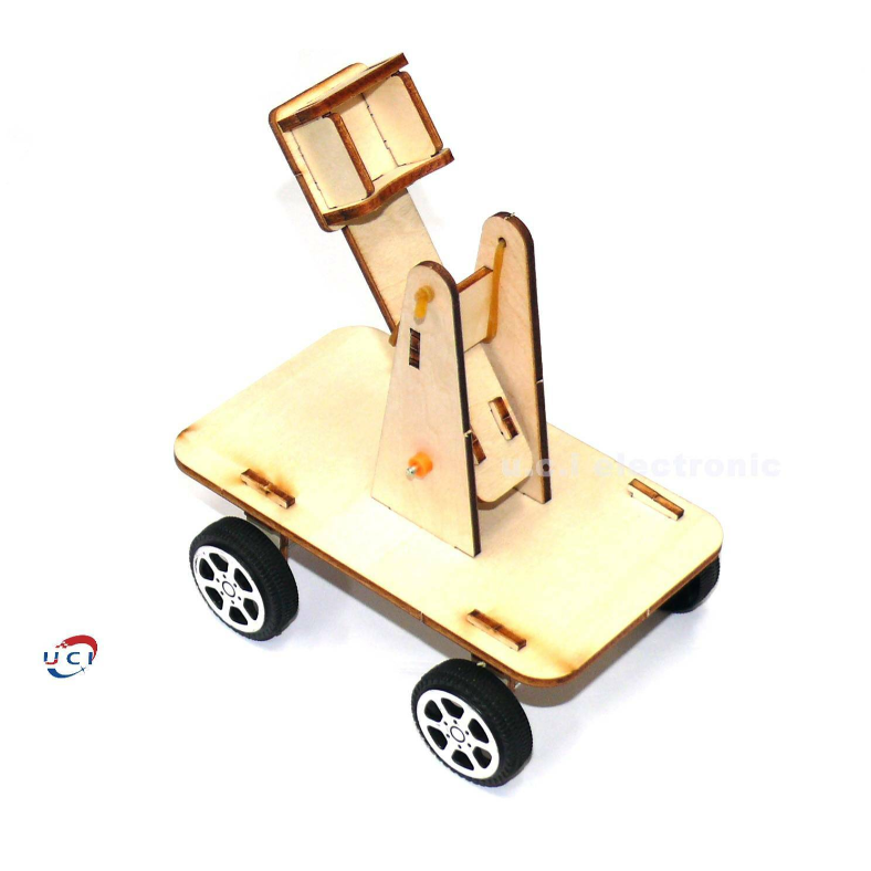 【UCI電子】(中) DIY投石車 科技小製作 小發明兒童小學生手工製作 材料包 趣味實驗-細節圖3