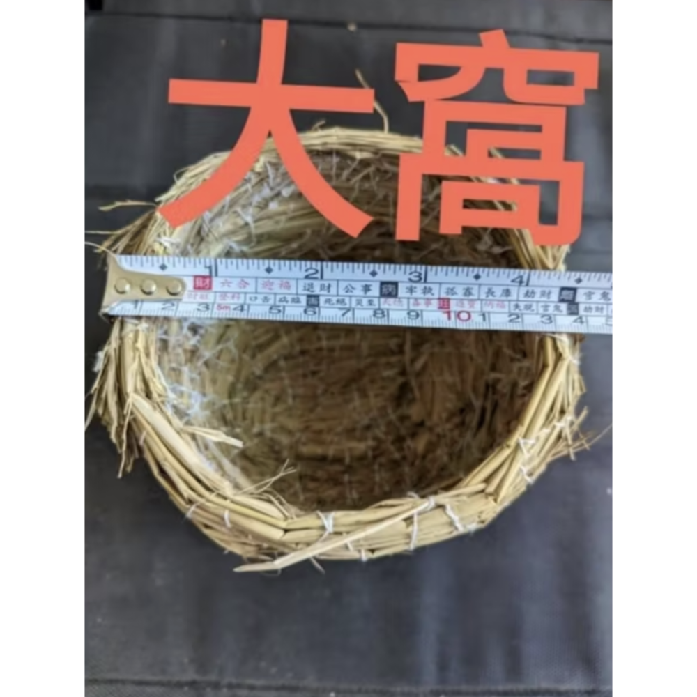 盧丁雞天然手工稻草編織產蛋窩、文鳥鸚鵡錦華鳥窩、鵪鶉繁殖窩鳥巢生蛋窩小鳥窩淺盤下蛋盆-規格圖3