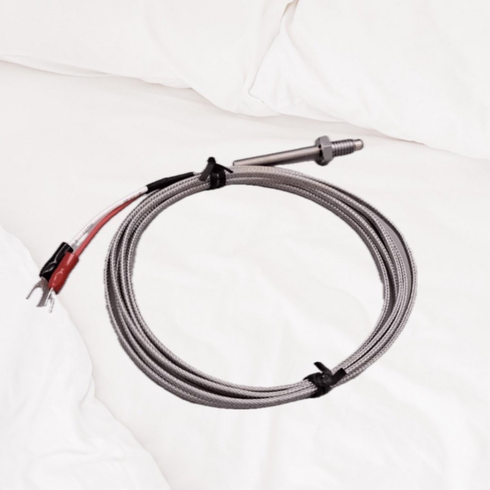 K型熱電偶 螺牙式 溫度探針 M6 M8 2分 不鏽鋼編織線 K-Type-細節圖2